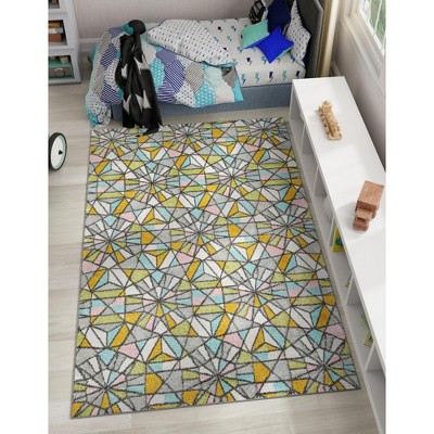 Unique Loom Whimsy Kids Vivid Geometric Indoor Woven Area Rug