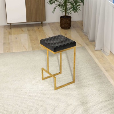 FONTOI Counter and Bar Stools, Bar Stools with Footrest and Comfortable Seat for Kitchen Living Room Bedroom, Black, 16"*29"*16"