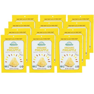Natierra Organic Freeze-Dried Pineapple - Case of 12/1.5 oz