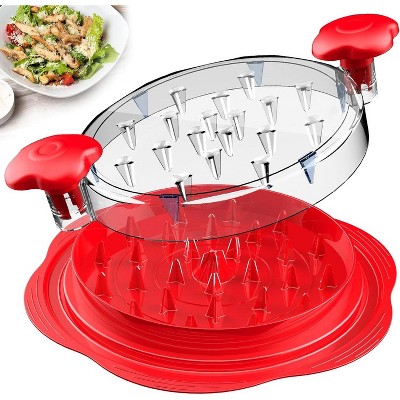 Maison Large Chicken Breast Shredder Tool Twist Black Orange & Red