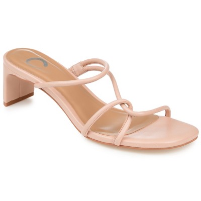 Journee Collection Women's Rianne Open Square Toe Half Block Heel Sandals