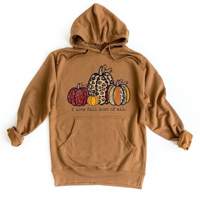 Simply Sage Market Women's Graphic Hoodie I Love Fall Most Of All Pumpkins