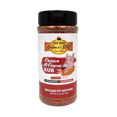 Fat Boy Hickman's BBQ 11 oz Premium All Purpose BBQ Rub Gluten Free