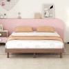 Gulches Modern Design Full Floating Platform Bed Frame for Walnut Color - 4 of 4