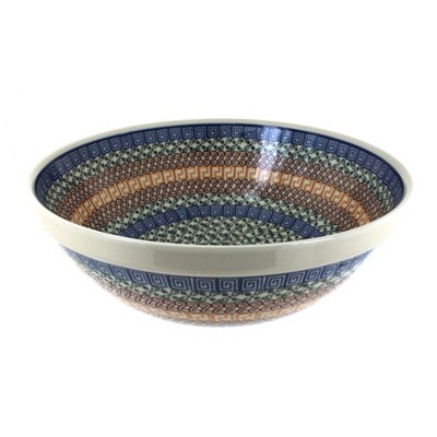 Blue Rose Polish Pottery 55 Ceramika Artystyczna Large Serving Bowl