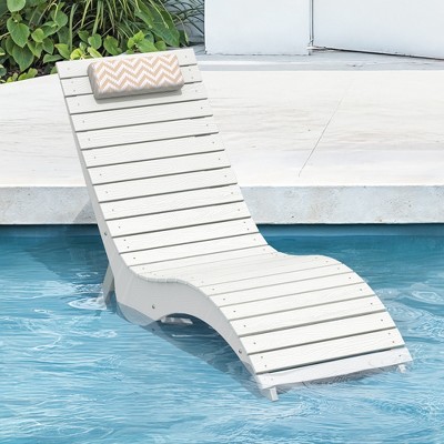 Arceso Pool Lounge Chairs - Anti-Floating HDPS Design for Pools & Backyard Sun Decks, Weighted Pool Chairs and Lounges , Includes Headrest