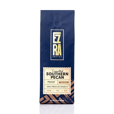 Ezra Coffee Toasted Southern Pecan- Whole Beans Light Roast Coffee - 12oz