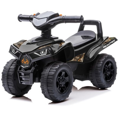 RealTree: Quad Push Car - Black - Foot-To-Floor Ride-On Toy,12mo+