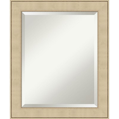 Amanti Art Classic Honey Silver Beveled Framed Wall Mirror