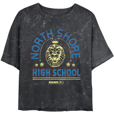 Junior's Women Mean Girls North Shore High School Logo Crop T-Shirt