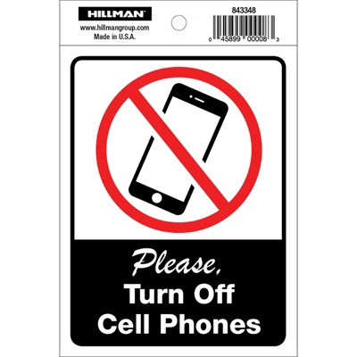 Hillman English White Safety Sign 6 in. H X 4 in. W - Case of 6