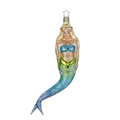 Inge Glas 8.0 Inch Mermaid Christmas Tree Ornament , Ornament Ocean Girl Fish Tail (1PC)