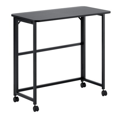SEVOBAL Folding Tables Desk Potable Foldable, 31.5" Folding Work Desk Office Desks Home Office for Bathroom Living Room, Black, 31.5"*15.75"*29.53"