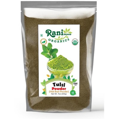 Organic Tulsi Powder (Holi Basil Powder) - 7oz (200g) - Rani Brand Authentic Indian Products
