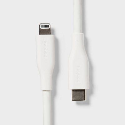4' Lightning to USB-C 60W Silicone Cable - heyday™ White: Male to Male Connector