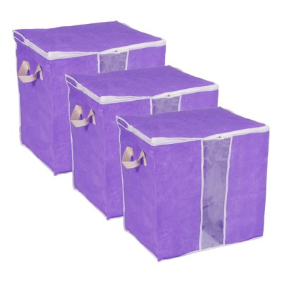 Unique Bargains Storage Bag Organizer with Reinforced Handle Sturdy Zipper