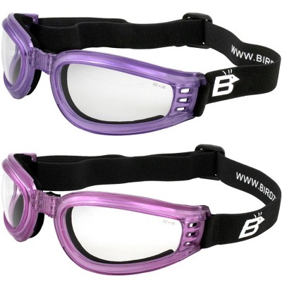 2 Pairs of Birdz Eyewear Cardinal Safety Goggles with Clear, Clear Lenses
