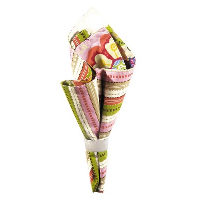 C&F Home Laney Flowers Cotton Reversible Woven Cloth Napkins Set of 6