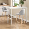 PexFix 47" Counter Height Pub Bar Table White Rectangular Dining Counter Tables For Cafe Kitchen And Studyroom - 4 of 4