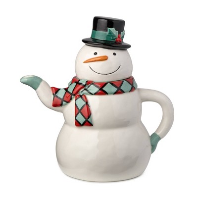 Certified International 26oz Christmas Whimsy Snowman 3D Teapot