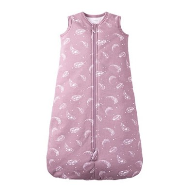 Owlivia Baby Organic Cotton 2.5tog Wearable Blanket,  Sleepsack with 2-Way Zipper  - Mauve Feather