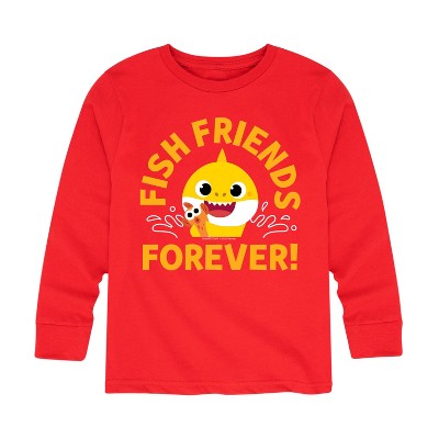 Boys' - Baby Shark - Fish Friends Forever Long Sleeve Graphic T-Shirt
