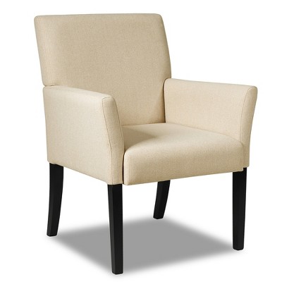 Costway Executive Guest Chair Accent Chair Arm Chair w/Rubber Wood Legs