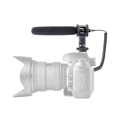 Shotgun Microphone with 3.5mm Connector for Video Recording, Includes Windscreen, Compatible with Cameras and Smartphones