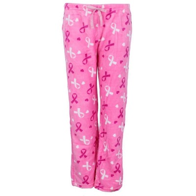 Weekending Women's Breast Cancer Plush Pajama Pant and Socks Set