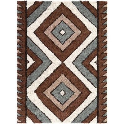 Balta Rugs 7'10"x10' Brock Diamond Shag Area Rug Brown