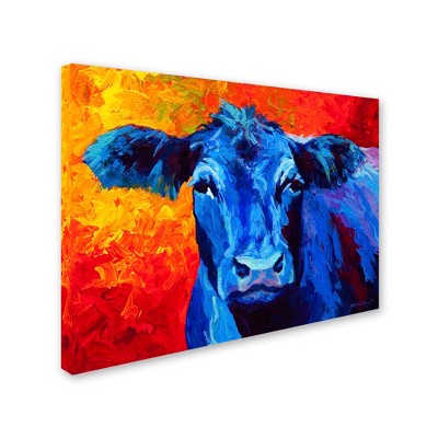 Trademark Fine Art-Marion Rose 'Blue Cow' Canvas Art