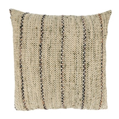 Saro Lifestyle Thin Stripe Design Down-Filled Throw Pillow