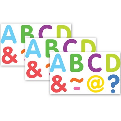 Teacher Created Resources® Colorful Classic 2" Magnetic Letters, 87 Pieces Per Pack, 3 Packs