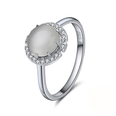 Cats Eye Statement Ring for Women Sterling Silver Cz Ginger Lyne Collection