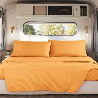 Nestl RV Queen Sheets, Super Soft 4PC Microfiber Sheet Set for Camper, Short Queen Sheets