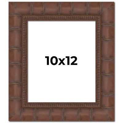 PosterPalooza | 10x12 Wide Bamboo Picture Frame, UV Acrylic, 4 Finishes - Brown, Black, Silver, and Natural