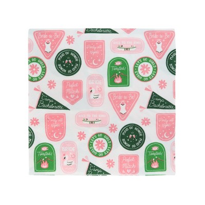 Jollity & Co. - Camp Bachelorette Large Napkins - Pack of 16 Paper Napkins