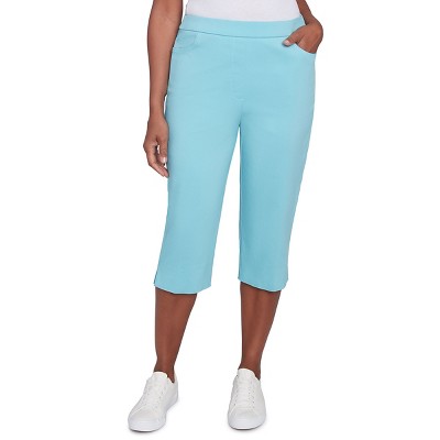 Alfred Dunner Womens Flat Front Allure Classic Clamdigger Pant