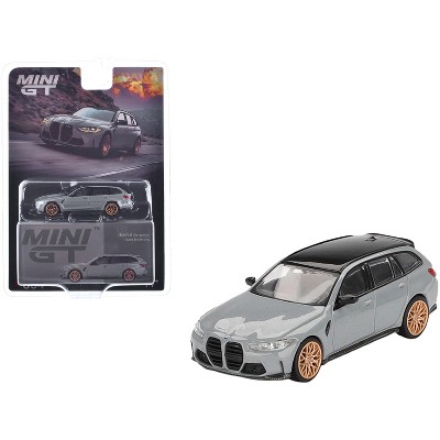BMW M3 Competition Touring Brooklyn Gray with Black Top Limited Edition 1/64 Diecast Model Car by Mini GT