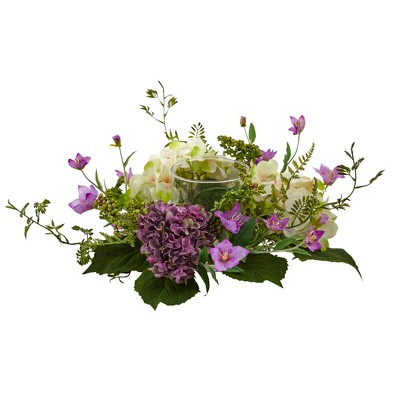 Nearly Natural Hydrangea Berry Candelabrum