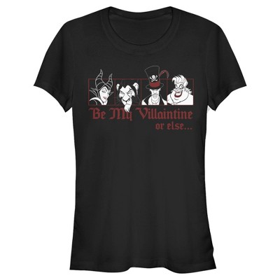 Juniors Womens Disney Valentine's Day Be My Villaintine Or Else... T-Shirt