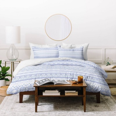Twin/Extra Long Twin Gabriela Fuente Margot Duvet Set Blue - Deny Designs: Microfiber, Reversible, 300 Thread Count