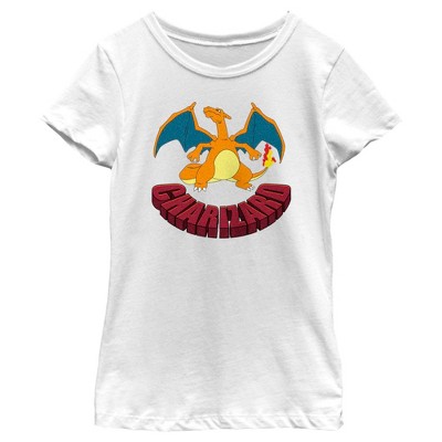 Girl's Pokemon Charizard Portrait T-Shirt