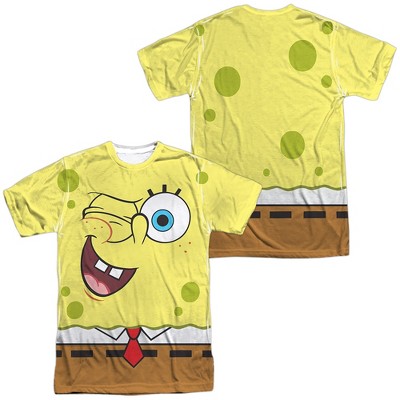 Men's Spongebob Squarepants Wink Face Short Sleeve Costume T-Shirt