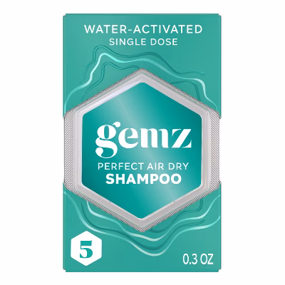 gemz Restore Shampoo, Perfect Air Dry, Color Safe - 5ct/0.3oz