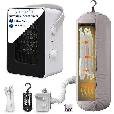 SereneLife 1000W Multifunctional Portable Dryer - Mini Heater & Aroma Diffuser for Clothes, Shoes, Hats, and Gloves