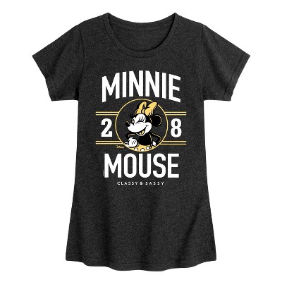 Girls' - Disney - Minnie Mouse Fitted Short Sleeve Graphic T-Shirt