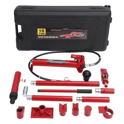 Porta Power Kit, Portable Hydraulic Jack with 4.6ft Oil Hose, Auto Body Frame Repair Kit with Storage Case