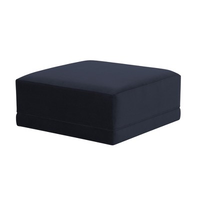 TOV Furniture Willow Velvet Modular Ottoman Navy 34"W x 34"D x 17"H