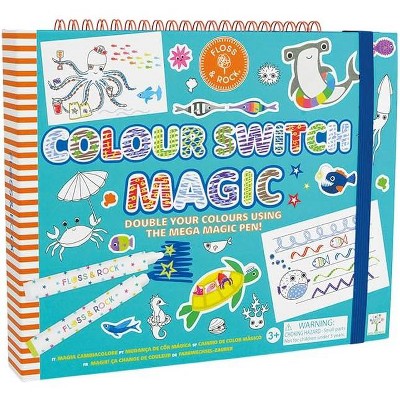 Floss & Rock Colour Switch Magic Set – Ocean, Includes Colour-Changing Pens and Sticker Pages, Ages 3 and Up